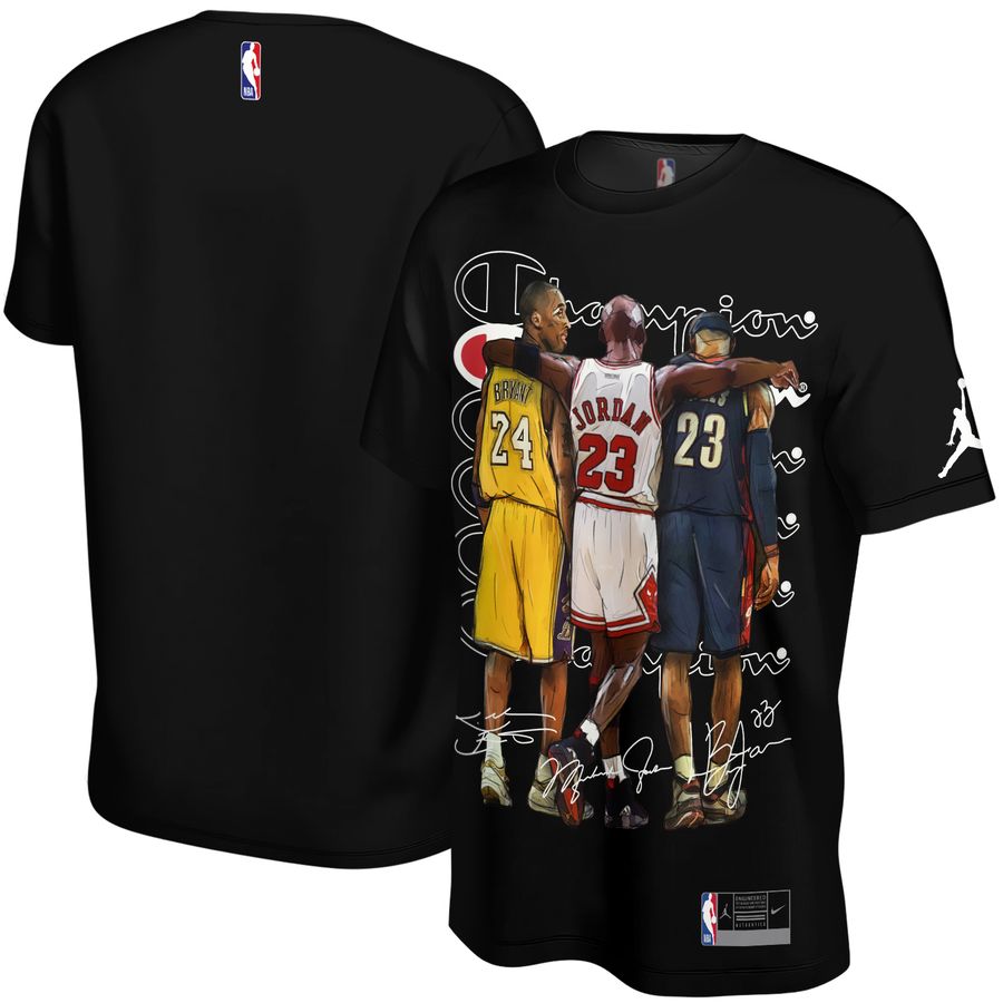 Kobe Bryant, Michael Jordan, Lebron James x Chicago Bulls x Los Angeles Lakers Unisex T-Shirt