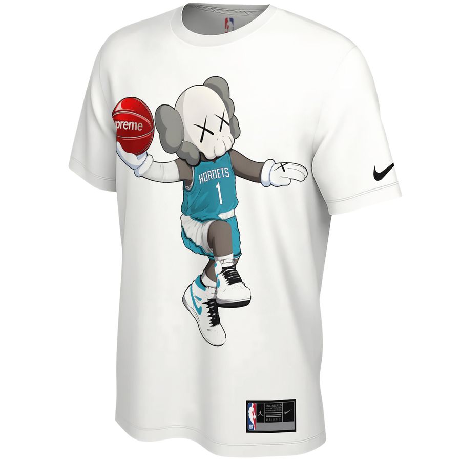 Charlotte Hornets x Kaws x Supreme Unisex T-Shirt