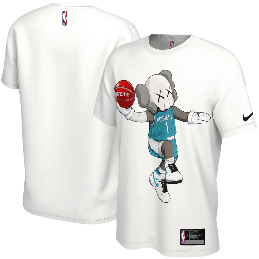 Charlotte Hornets x Kaws x Supreme Unisex T-Shirt