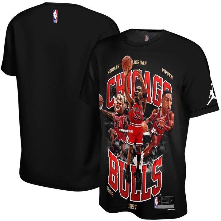 Michael Jordan, Scottie Pippen, Dennis Rodman x Chicago Bulls Unisex T-Shirt