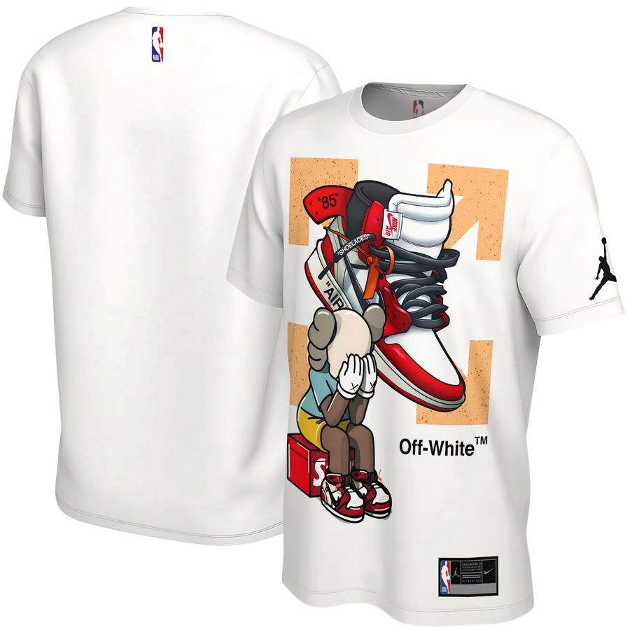 Nike x Air Jordan x Off White x Kaws Street style Unisex T-Shirt