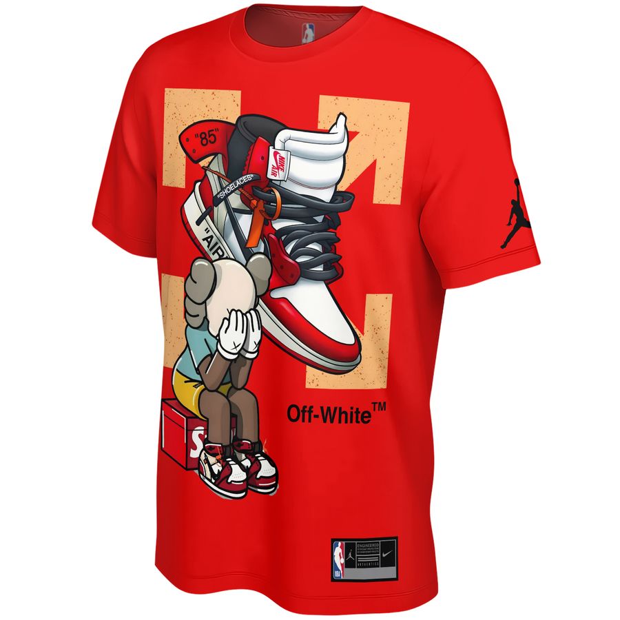 Nike x Air Jordan x Off White x Kaws Street style Unisex T-Shirt