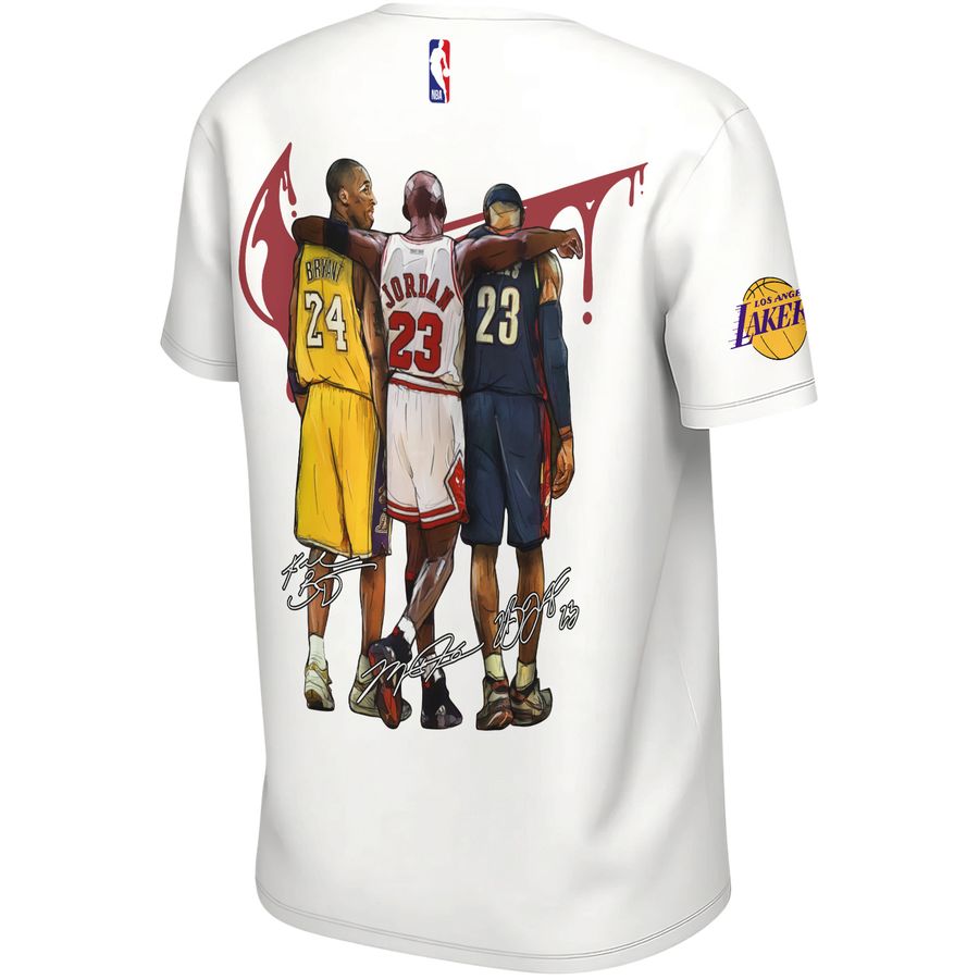 Kobe Bryant, Michael Jordan, Lebron James x Chicago Bulls x Los Angeles Lakers Unisex T-Shirt