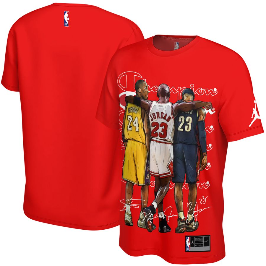 Kobe Bryant, Michael Jordan, Lebron James x Chicago Bulls x Los Angeles Lakers Unisex T-Shirt