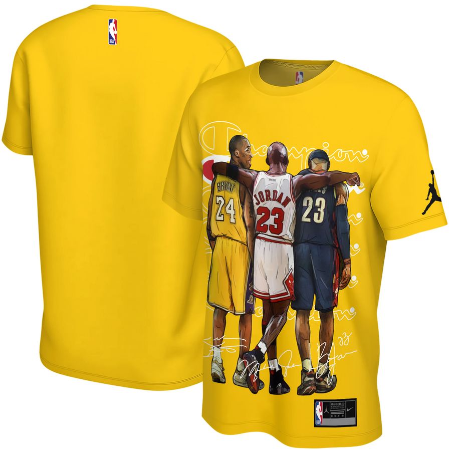 Kobe Bryant, Michael Jordan, Lebron James x Chicago Bulls x Los Angeles Lakers Unisex T-Shirt