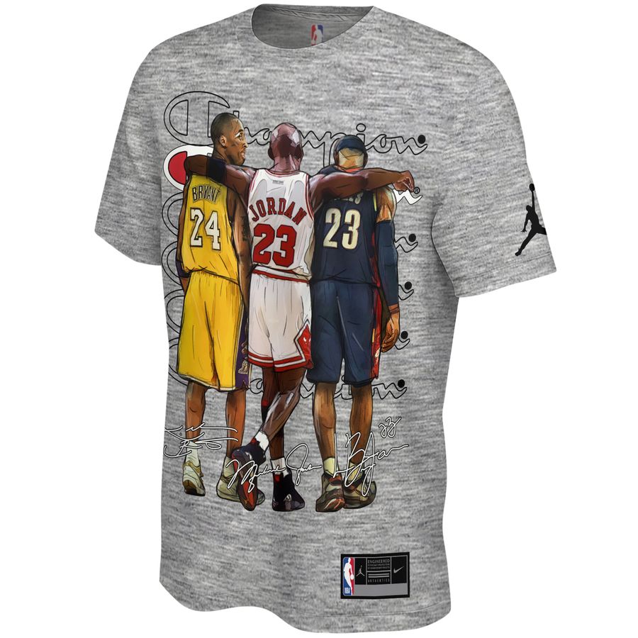 Kobe Bryant, Michael Jordan, Lebron James x Chicago Bulls x Los Angeles Lakers Unisex T-Shirt