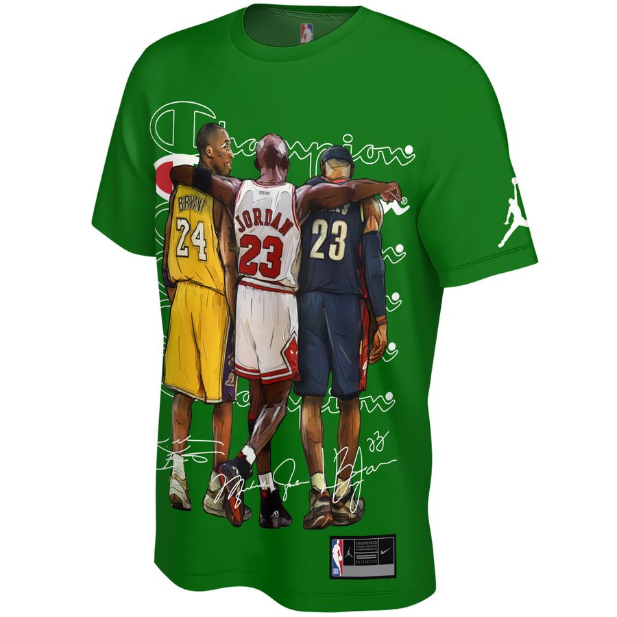 Kobe Bryant, Michael Jordan, Lebron James x Chicago Bulls x Los Angeles Lakers Unisex T-Shirt