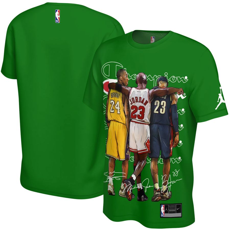 Kobe Bryant, Michael Jordan, Lebron James x Chicago Bulls x Los Angeles Lakers Unisex T-Shirt