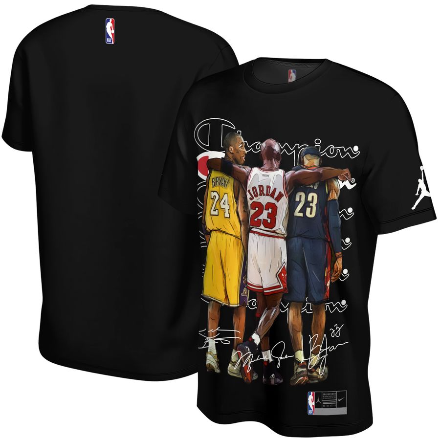 Kobe, Jordan, Lebron x Chicago Bulls x Los Angeles Lakers Unisex T-Shirt