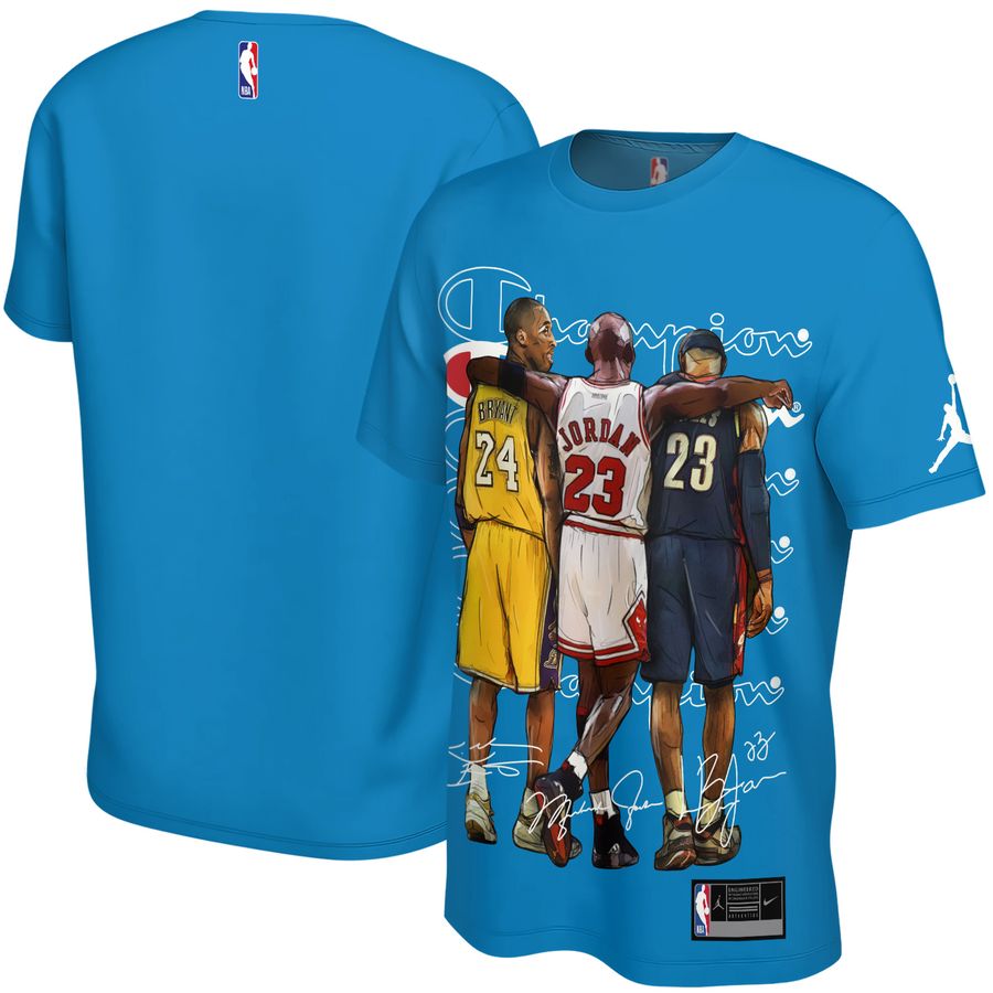 Kobe, Jordan, Lebron x Chicago Bulls x Los Angeles Lakers Unisex T-Shirt