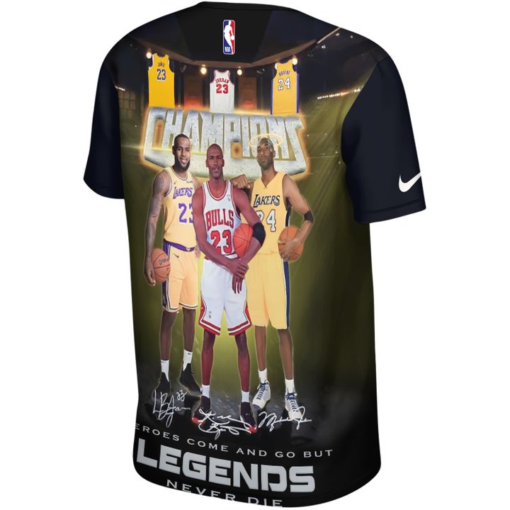 Jordan, Lebron, Kobe x Chicago Bulls x Los Angeles Lakers Unisex T-Shirt