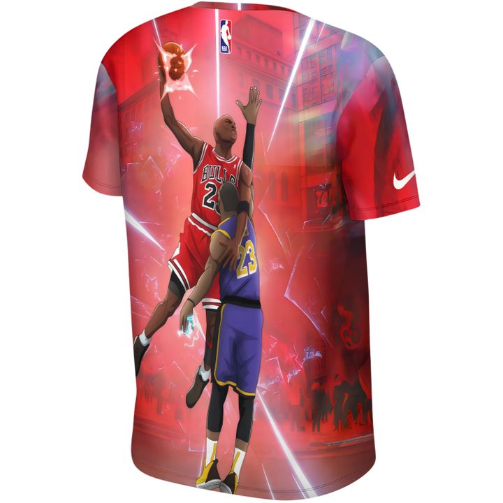 Jordan vs Lebron x Chicago Bulls x Los Angeles Lakers Unisex T-Shirt