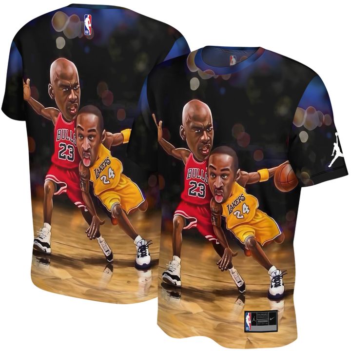 Jordan vs Kobe x Chicago Bulls x Los Angeles Lakers Unisex T-Shirt