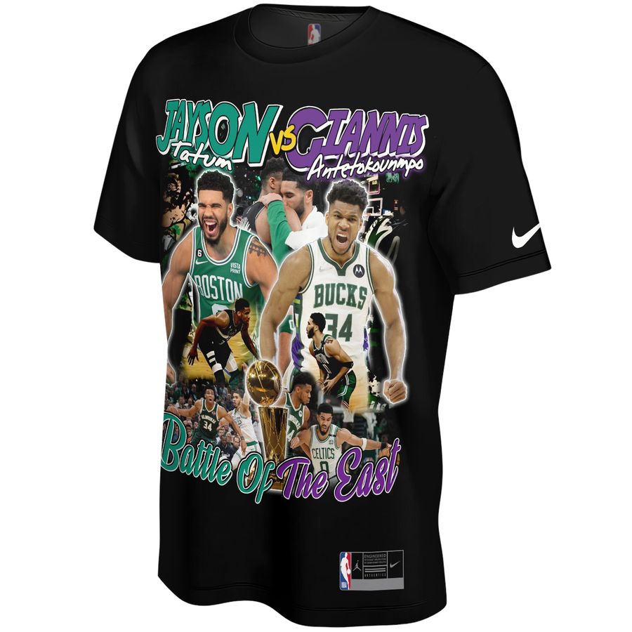 Jayson Tatum vs Giannis Antetokounmpo x Boston Celtics vs Milwaukee Bucks Unisex T-Shirt