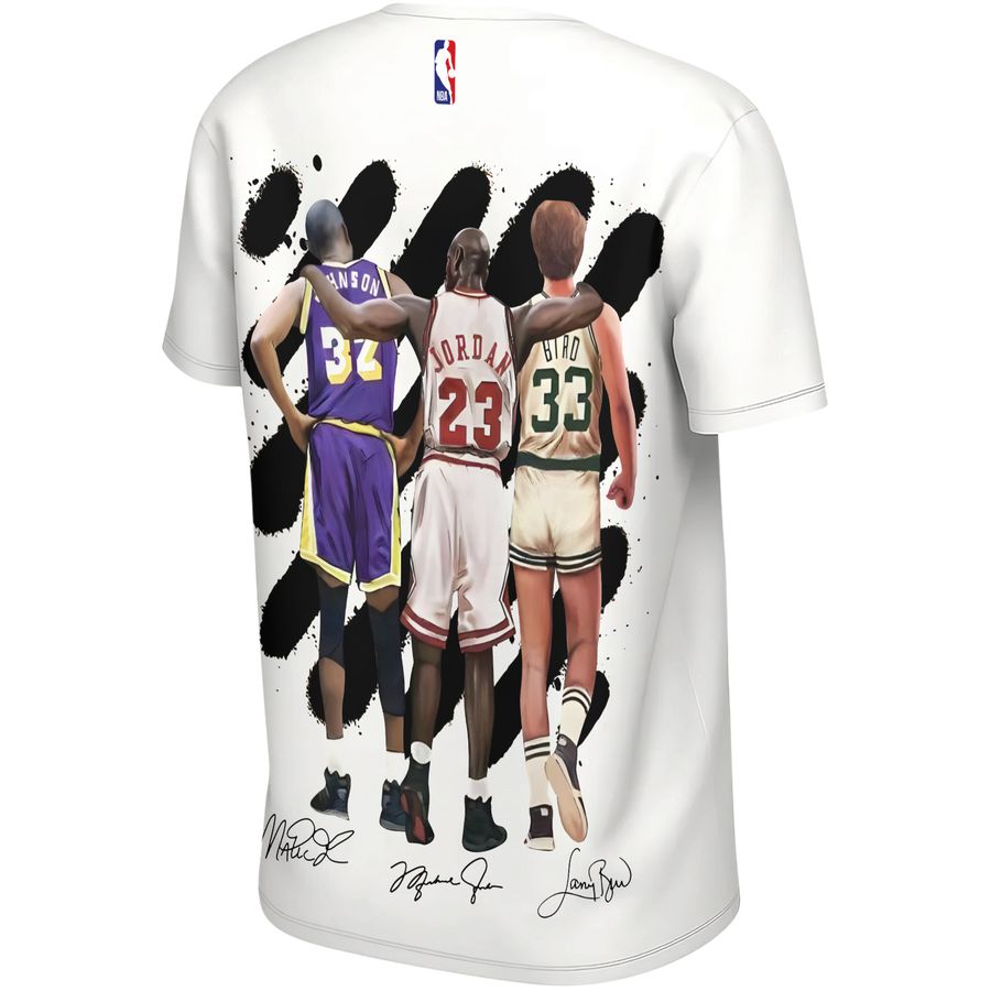 Michael Jordan, Magic Johnson, Larry Bird x Chicago Bulls, Los Angeles Lakers, Boston Celtics Unisex T-Shirt