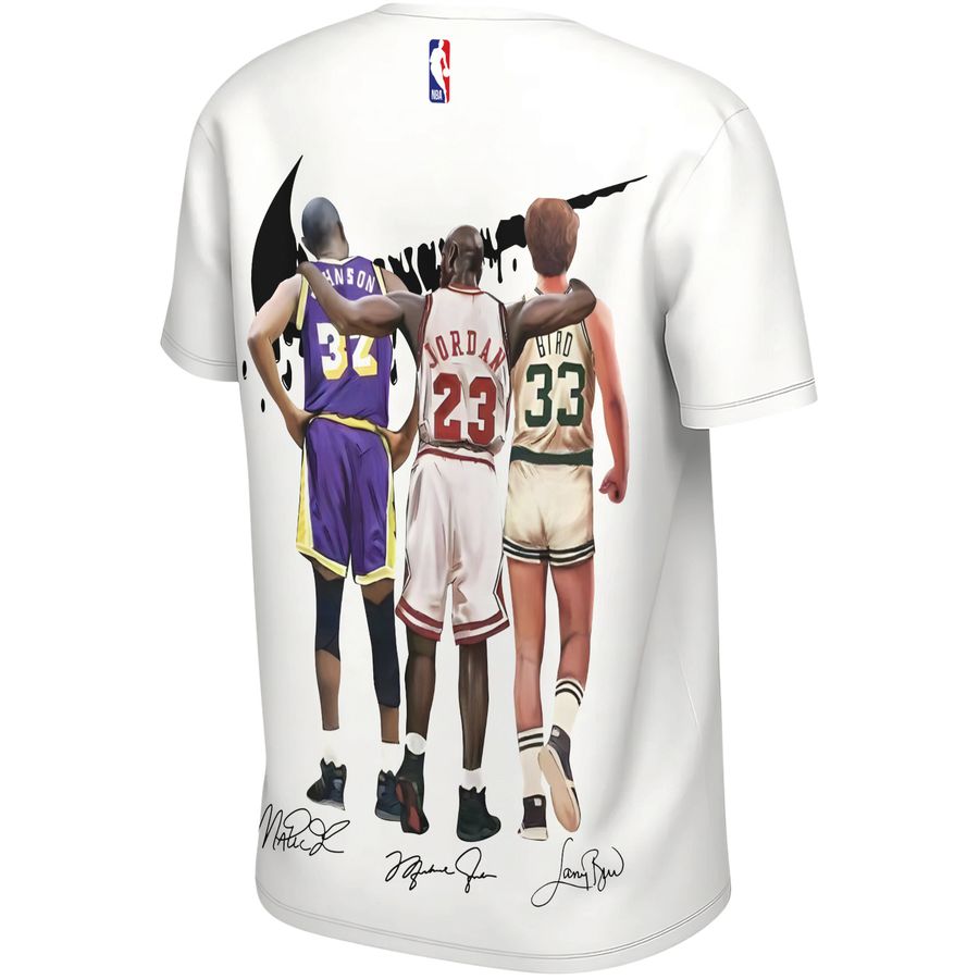 Michael Jordan, Magic Johnson, Larry Bird x Chicago Bulls, Los Angeles Lakers, Boston Celtics Unisex T-Shirt