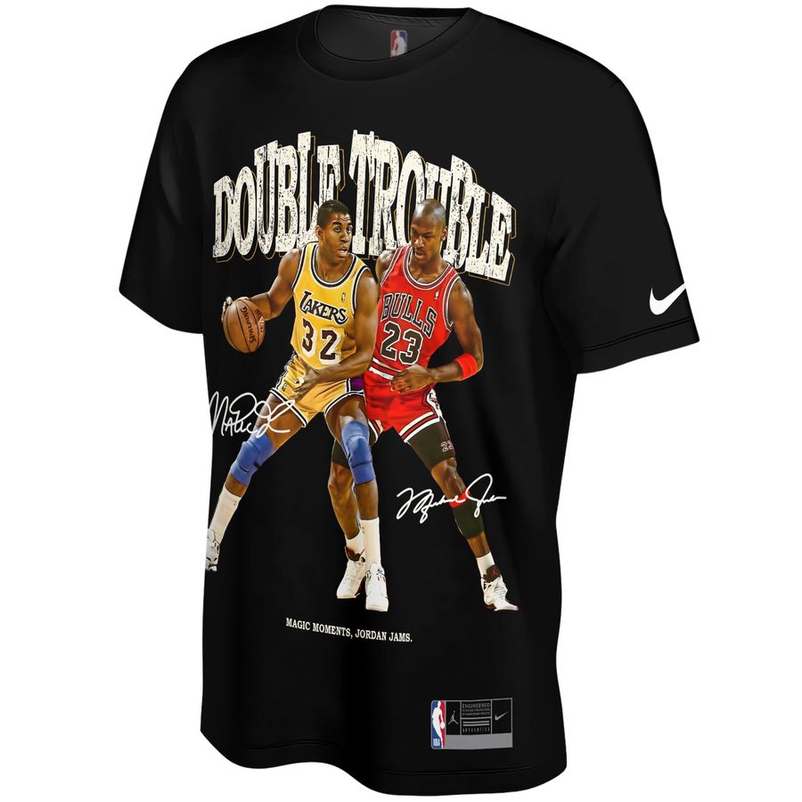 Michael Jordan vs Magic Johnson x Chicago Bulls, Los Angeles Lakers Unisex T-Shirt