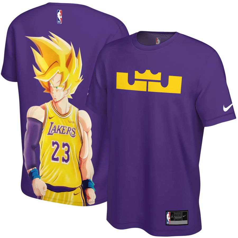 Goku x Lebron James x Los Angeles Lakers Unisex T-Shirt