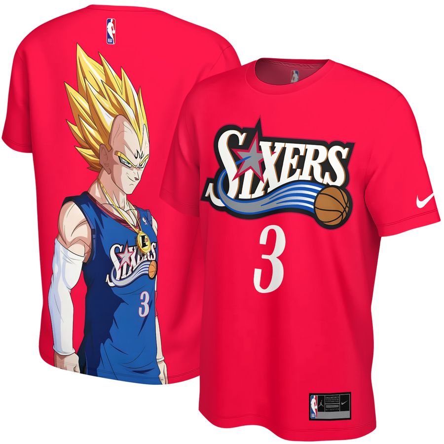 Vegeta x Allen Iverson x Philadelphia 76ers Unisex T-Shirt