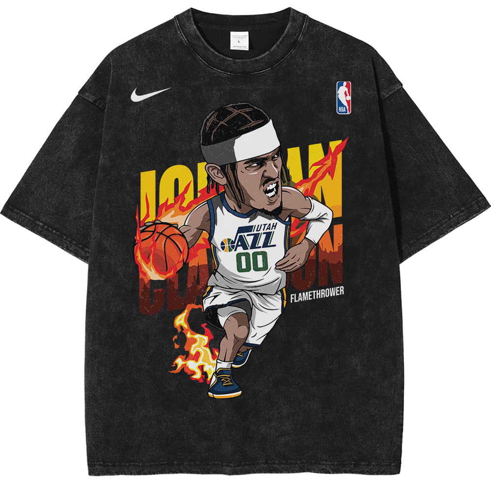 Jordan Clarkson Utah Jazz NBA Streetwear Vintage Unisex Oversized T-Shirt