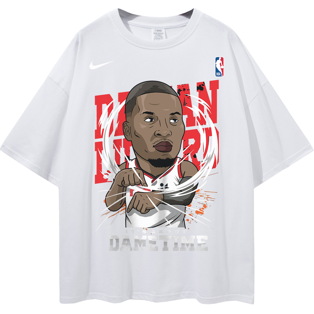 Dame Time Damian Lillard Portland Trail Blazers NBA Streetwear Unisex Oversized T-Shirt