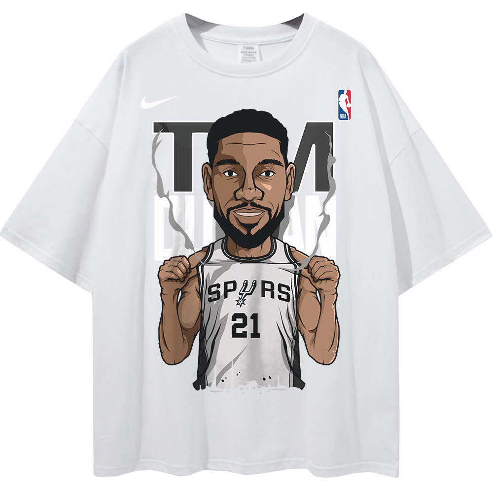 Tim Duncan San Antonio Spurs NBA Streetwear Unisex Oversized T-Shirt