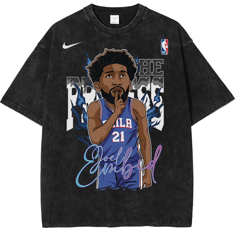 Joel Embiid Philadelphia 76ers NBA Streetwear Vintage Unisex Oversized T-Shirt