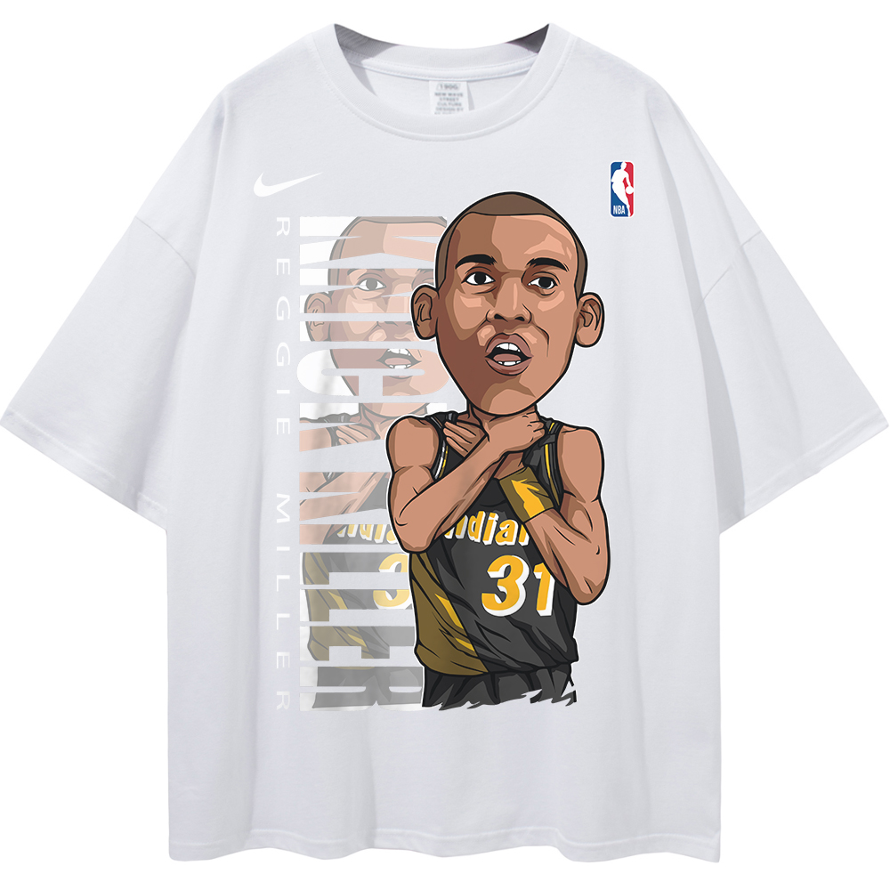 Reggie Miller Indiana Pacers NBA Streetwear Unisex Oversized T-Shirt