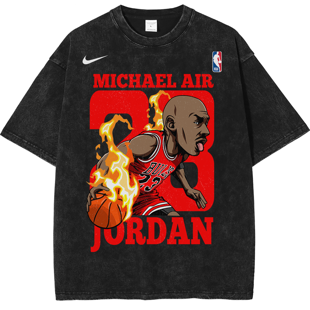 Michael Jordan Chicago Bulls NBA Streetwear Vintage Unisex Oversized T-Shirt