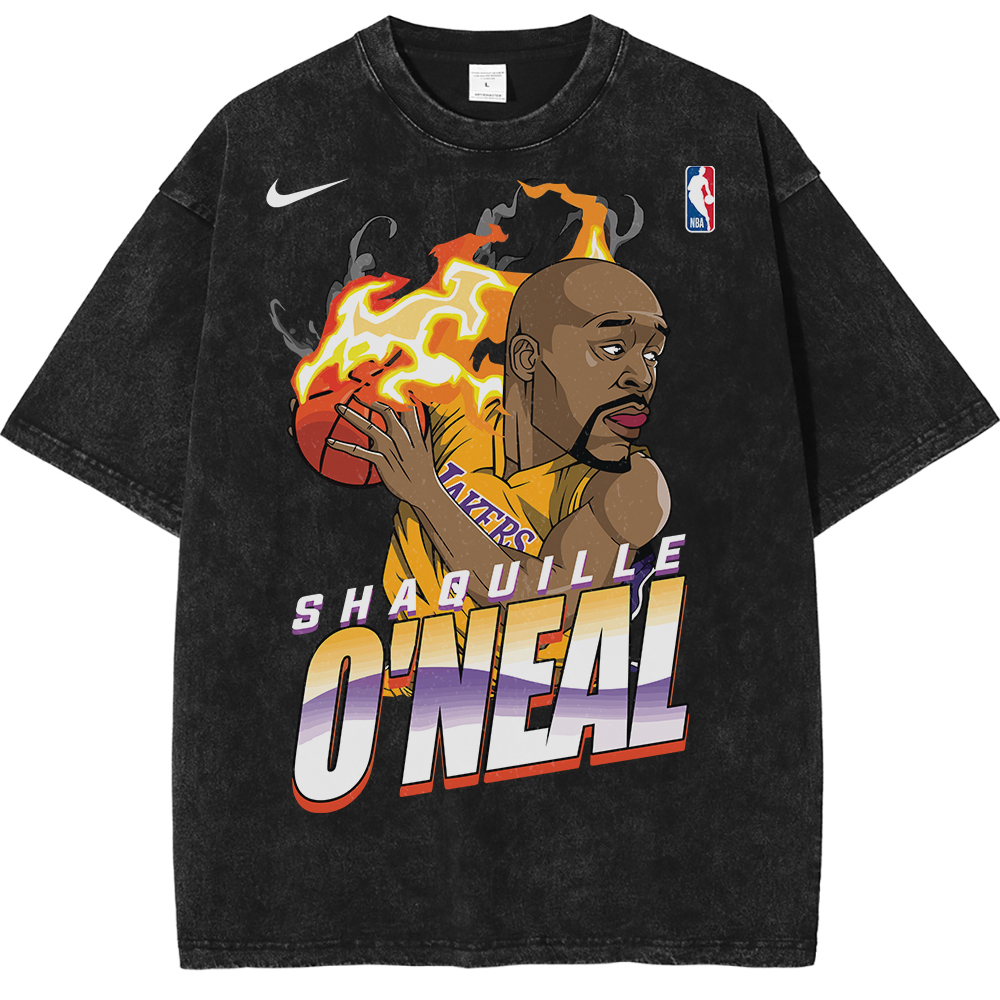 Shaquille O'Neal Los Angeles Lakers NBA Streetwear Vintage Unisex Oversized T-Shirt