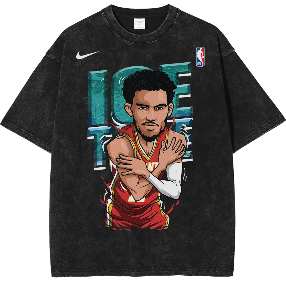 Trae Young Atlanta Hawks NBA Streetwear Vintage Unisex Oversized T-Shirt