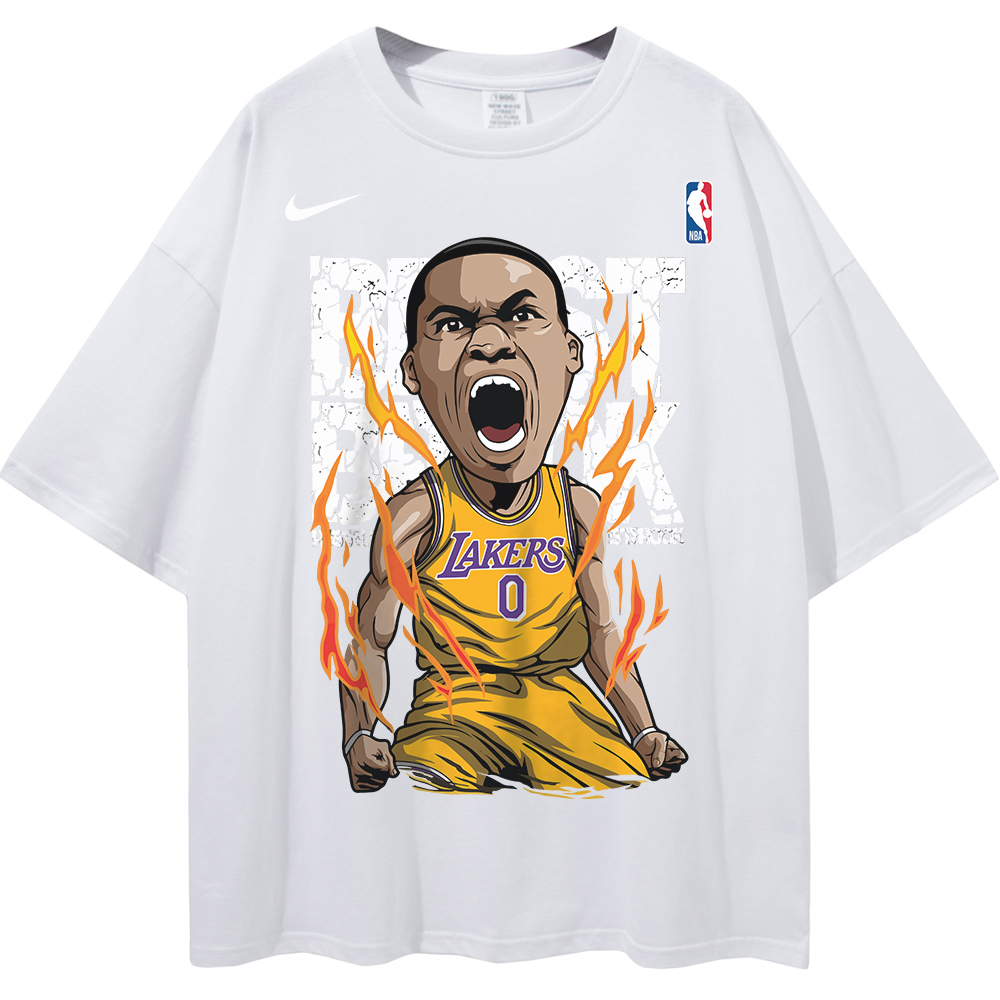 Russell Westbrook Los Angeles Lakers NBA Streetwear Unisex Oversized T-Shirt