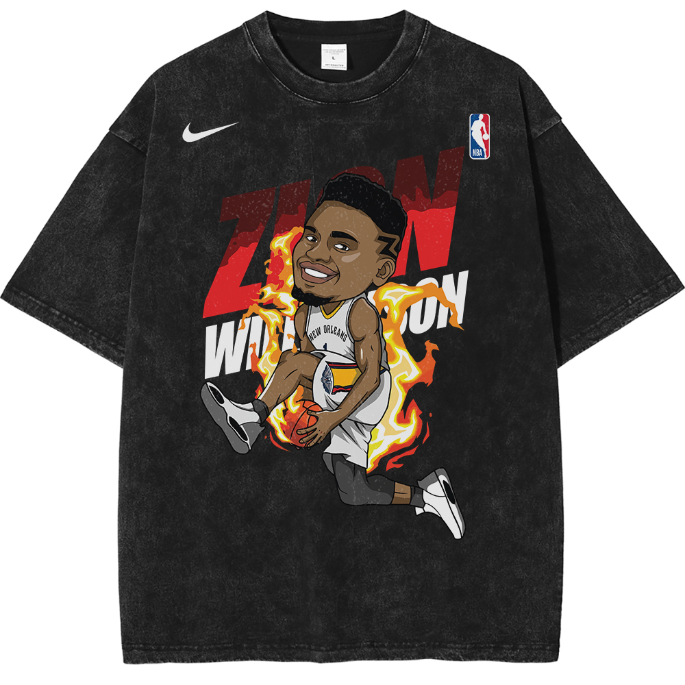 Zion Williamson New Orleans Pelicans NBA Streetwear Vintage Unisex Oversized T-Shirt