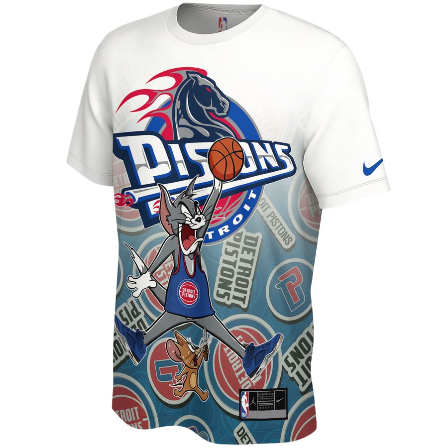 Detroit Pistons x Tom and Jerry Unisex T-Shirt